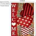 Valentines Day Garden Flag Welcome Love Hearts Garden Flags 12x18 Inch Double Sided Holiday Yard DecorationParty Decorations Garden Flags Welcome Holiday Yard Outdoor Flag