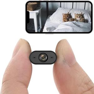 Spy Camera 1080P Indoor Hidden Camera Wireless, Mini Cameras, Home Security Cameras with Motion Detection, Night Vision, App Control Door Cam X8