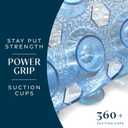 SlipX Solutions 39"x16" Power Grip Non Slip Bathtub Shower Mat, Lt Blue