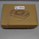 Snackle Box Container, Portable 9 Compartments Divided Serving Tray with Lid and Handle, Clear Snack Box, Stackable Snack Platters Organizer for Fruits, Candies, Vegetables, Nuts-1 Pack (Square-1pcs (White))