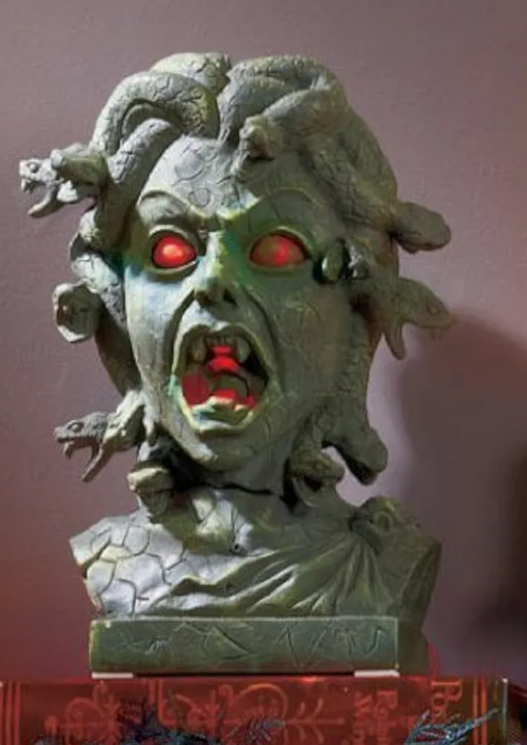 Animated Scary Medusa Head: Halloween or Year Long Decor