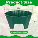 3 Pack of 12 Inch Planting Grow Rings, Planting Protective Round Garden Edging, Keeping Plants Separated, Weed Control and Directing Water to the Roots (12 Inch - 3 Pack - Green)