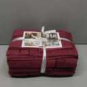 American Soft Linen Luxury 6 Piece Towel Set, 2 Bath Towels 2 Hand Towel 2 Washcloths, 600 GSM 100% Cotton Turkish Towels for Bathroom, Bordeaux Red Towel Sets