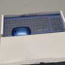 TopMate Wireless Keyboard and Mouse Ultra Slim Combo, 2.4G Silent Compact USB Mouse and Scissor Switch Keyboard Set with Cover, 2 AA and 2 AAA Batteries, for PC/Laptop/Windows/Mac - Blue Black