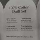 palassio White 100% Cotton Quilt Twin Size Bedding Sets with 1 Pillow Sham, Textured Lightweight Soft Bedspread Shabby Chic Coverlet, Quilted Thin Comforter Bed Cover for All Season, 2 Pieces