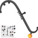 LiBa Trigger Point Massage Tool, Detachable Back Neck Shoulder Massager for Pain Relief, Manual Therapy Massage Cane Hook Stick with Massager Ball, Gift for Athlete, Desk worker, Chronic Pain Sufferer