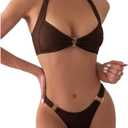 Bikini Split Hollow Sexy hot Girl Beach Back Swimsuit (Medium)