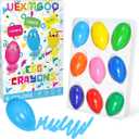 9 Color Egg Shaped Crayons,Plam Grip Washable Paint,for Fotoddlers, Kids,Children