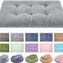 WONDER MIRACLE Fuzzy Deluxe Pet Beds, Super Plush Dog or Cat Beds Ideal for Dog Crates, Machine Wash & Dryer Friendly (15" x 23", S-Grey)
