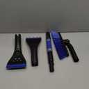 34" Extendable Ice Scrapers for Car Windshield 2-in-1 Snow Brush for Car Snow Scraper for Car Snow Scraper and Drush with Ergonomic Foam Grip for Cars, Trucks, SUVs with 360 Pivoting Brush Head Blue