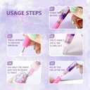 10-Color Metallic Glitter 3D Nail Art Pen Set, Double-Ended Dotting & Coloring Pens, Soft + Hard Tips, DIY Nail Art Creative Graffiti Tool