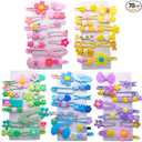 70PCS Hair Accessories for Girls Little Girl Hair Clips Barrettes for Baby Toddler Teens Women Kids Cute Candy Colorful Flower Gift for 6-18 Ages (Girls Hair Accessories)