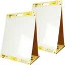 Post-it Super Sticky Tabletop Easel Pad, 20 x 23 Inches, 20 Sheets Per Pad, 4 Pads, Portable, White, Primary Ruled Lines, Premium Self Stick Flip Chart Paper, Great for Teachers and Students, Built-in Easel Stand