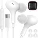 iMangoo for Apple USB C Wired Headphones, Hi-Fi Sound Corded Earbuds, Ergonomic Small in Ear Buds for iPhone 17 Pro Max/17e/16 Plus/16e/15, for Samsung S26/S25 Ultra/for Pixel Type C Earphones White