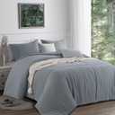 HOMBYS Oversized Muslin Blanket, 100% Cotton Extra Large Soft Throw Blankets for Couch Bed, 116x85inch All Season Soft Lightweight Pre-Washed Blanket, Grey