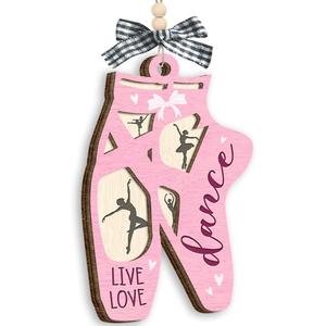 Ballet Ornament 2025 - Ballet Christmas Ornaments, Ballerina Gifts for Teen Girls, Women, Dancers, Wooden Dance Christmas Ornament for Ballerina Lovers, Dancers, Teachers - Xmas Tree Hanging Decor
