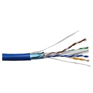 Micro Connectors 500 Feet CAT 6A Solid & Shielded (FTP) CMR Riser Bulk Ethernet Cable-Blue (TR4-570SRBL-500)