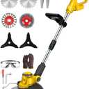 Cordless Weed Wacker for Dewalt 20V Battery(Battery Not Included), with 5 Types Blades, Brushless Motor, Lightweight Grass Trimmer/Brush Cutter