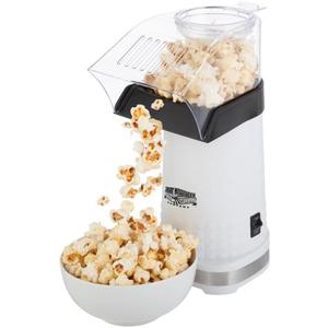 Hot Air Popper Popcorn Maker - 1200W Electric Hot Air Popcorn Popper - Quick Oil-Free Mini Popcorn Machine - Pop Corn Maker with Measuring Cup (White)
