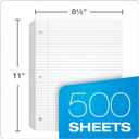 Oxford Loose Leaf Paper, 500 Sheets, College Rule Filler Notebook Paper, 8-1/2" x 11", 3-Hole Punched Fits 3-Ring Binders (62349)