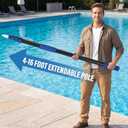 getlstub 16FT Telescopic Pool Pole, Heavy Duty Aluminum Extension Pole 4-16 FT for Above Ground & Inground Pools, Fits Skimmer, Net, Brush & Vacuum Heads