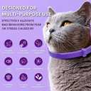 Calming Collar for Cats: Pheromone-Infused Behavior Support, Long-Lasting 30-Day Effect, Adjustable & Waterproof, 4-Pack (X Purple)