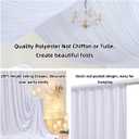 Outpain 40ftx20ft White Backdrop Ceiling Drapes,8Panels 20ft Height Wrinkle Free Tent Draping Curtains, Fabric Drapery Ceiling Drapes for Wedding Ceremony Birthday Theme Parties with Rod Pocket