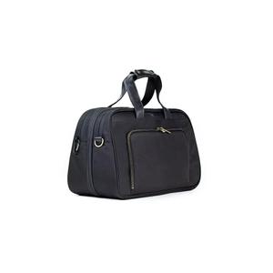 Nomad Lane The Bento Bag Classic Carry-On Luggage Duffel Bag, Durable & Lightweight Suitcase. Personal Item Weekender Overnight Travel Bag for Men & Women, Jet Set Black & Silver