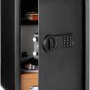 Amazon Basics Steel Home Security Electronic Safe with Programmable Keypad Lock for Documents, Jewelry, Valuables, 1.8 Cubic Feet, Black, 13.8"W x 13"D x 19.7"H
