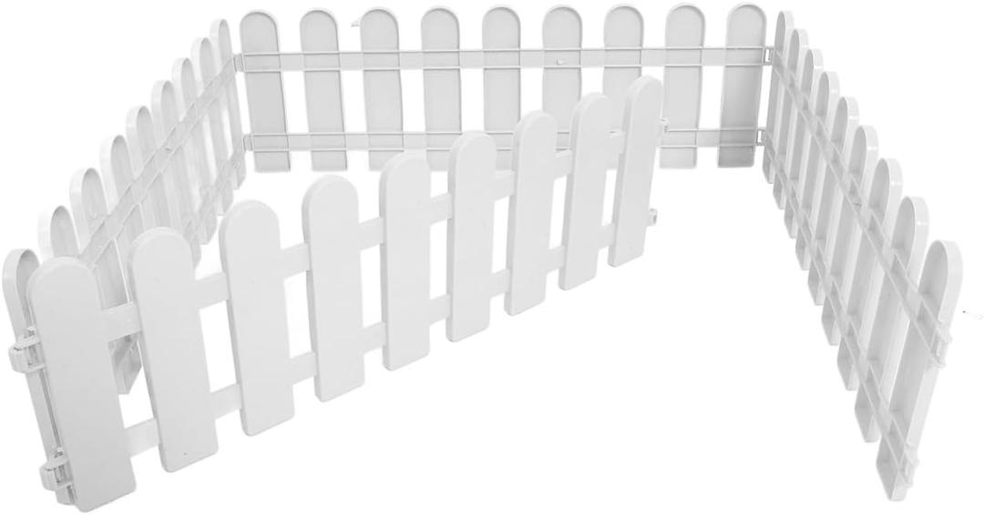 Kisangel 4pcs Tortoise Enclosure Fence Panel, Plastic Pet Fence Barrier for Small Animals Guinea Pigs Reptiles Outdoor Garden Backyard Set