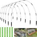 8FT Garden Hoops Grow Tunnel Kit - Rust-Free Fiberglass Frame for Raised Beds, 36pcs - DIY Plant Support for Garden Netting, Row Covers, and Greenhouse Protection