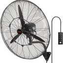VEVOR 30 Inch Wall-Mount Misting Fan, 3-speed IP44 Waterproof Oscillating, Max. 9500 CFM Wall Mounted Fan for Outdoor, Commercial, Residential, Greenhouse, Workshop, Patio, Black, ETL Listed