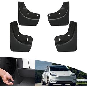 Mud Flaps for Tesla Model Y Accessories 2024 OEM Version Tire Splash Guards for Model Y 2020-2024 No Drilling Splash Guard 4Pcs