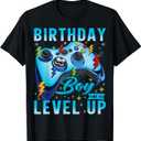 Birthday Boy Time to Level Up Video Game Birthday Gamer Boys T-Shirt Small