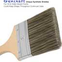 Double Thick Chip Paint Brush Set,Wood Stain Brushes for Painting Walls and Fence Staining, Wooden Handle Masonry Paintbrush for Varnish, Paste and Gesso (5 Pack Assorted Sizes) (5-Pack(1"- 1"- 2"x2- 2"))