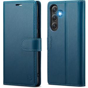 FLIPALM Wallet Case for Samsung Galaxy S23 FE, RFID Blocking Credit Card Holder, PU Leather Folio Flip Kickstand Protective Shockproof Cover for Galaxy S23 FE (Blue)