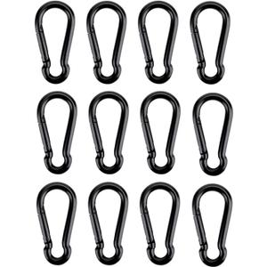 24 Pcs Carabiner Clip Spring Snap Hook - M4 1.57 Inch Heavy Duty Snap Hooks Quick Link for Bird Feeders or Dog Leash & Harness, 110 lbs Capacity
