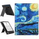 HoYiXi Universal Case Compatible with 6.8" Kindle Paperwhite/6" All-New Kindle 2022 & 2019/Kobo Clara HD/Kobo Clara 2E Leather Stand Cover for 6-6.8'' Pocketbook/Tolino E-Book Reader, Black