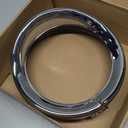 7 inch Headlight Visor Bezel for Harley, Chrome 7" Headlamp Visor Trim Bezel Decorate Cover Ring for Harley Trike Electra Glide Heritage Softail Touring Road KingAccessories