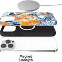 Case Compatible with iPhone 15 Pro Max,Compatible with MagSafe,Fall Prevention Hybrid 2-Layer Hard Shell Cases for Girls Boys,Fish Orange Collage European