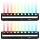 Spolehli 400W 10-Eye Moving Head Light Bar, 127+ Dynamic Effects, RGBW 4-in-1 Wall Washer Light, DMX512 Sound-Activated DJ Stage Lighting for Wedding Party Theater