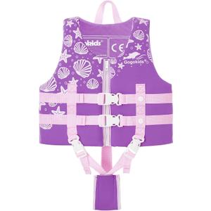 Gogokids Toddler Swim Vest, Kids Floaties  Boys & Girls Buoyancy Jacket for Pool & Beach, Fits 2-8 Years / 22-60 lbs (Purple)