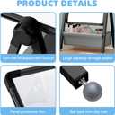 Art Easel for Kids, Double Sided Kids Easel Drawing Board, Whiteboard & Blackboard, 360Rotating Adjustable(Black)