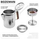 COLETTI Bozeman Percolator Coffee Pot  NO Aluminum or Plastic [9 cup]