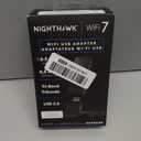 NETGEAR Nighthawk WiFi 7 USB 3.0 Adapter (A9000) BE6500 Tri-Band Wireless Gigabit Speed (Up to 6.5 Gbps) 6 GHz Band Works with Any Router or Mesh System for Windows 11 PC