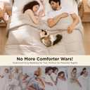Bedsure Comforter Duvet Insert - Quilted Comforters Oversized King Size, All Season Duvet, GentleSoft Down Alternative Bedding, with 8 Tabs, Gifts for Women/Men, Beige, Oversized King 116 x 98 Inches