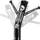 Halloween Skeleton Inflatable Tube Man, 20 ft Tall Wacky Waving Inflatable Skeleton Dancing Tube Guy for Outdoor Halloween Party Decoration (Blower Not Included)
