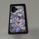 Goodon for iPhone 14 Pro Case Cute - Wireless Charging Compatible - Dual-Layer Hard Shell + Silicone Cover - Protective Phone Case with Trendy Designs for Women - Abstract Lotus