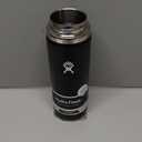 Hydro Flask Wide Mouth Bottle with Flex Sip Lid - Insulated Water Bottle Travel Cup Coffee Mug Black 20 oz