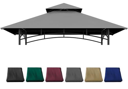 JANCANOPY Grill Gazebo Replacement Cover 5FT x 8FT Canopy Top Compatible with Grill Gazebo Frame Model L-GZ238PST-11、MS1208404301 (Gray)